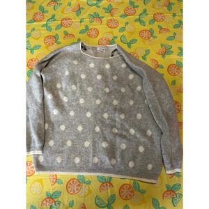 Bartolini Polka Dot Sweater Women XL Grey
